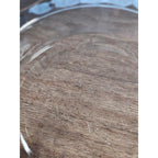 Vintage Pyrex Clear Glass Pie Dish with Blue Dot Rim 11 Inch