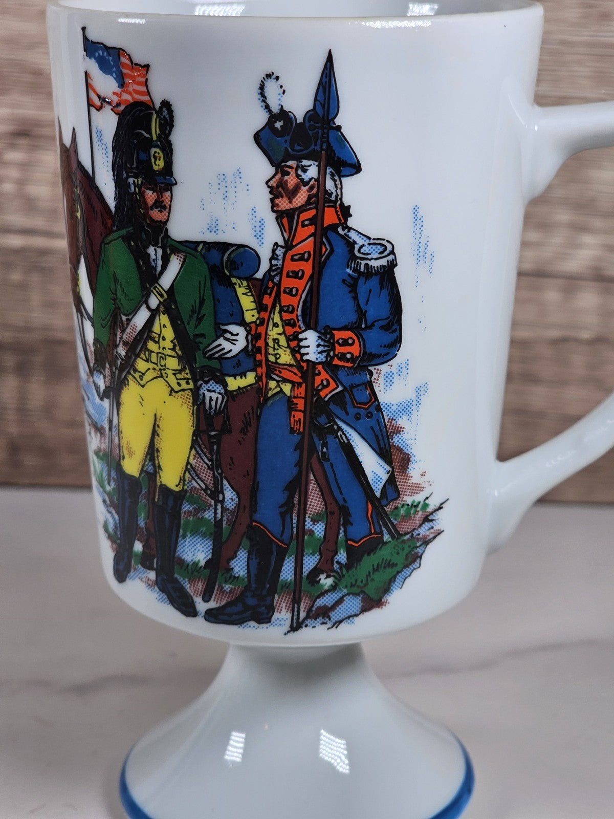 VTG Colonial Fred Roberts Co Footed Coffee Mug — American Revolutionary War