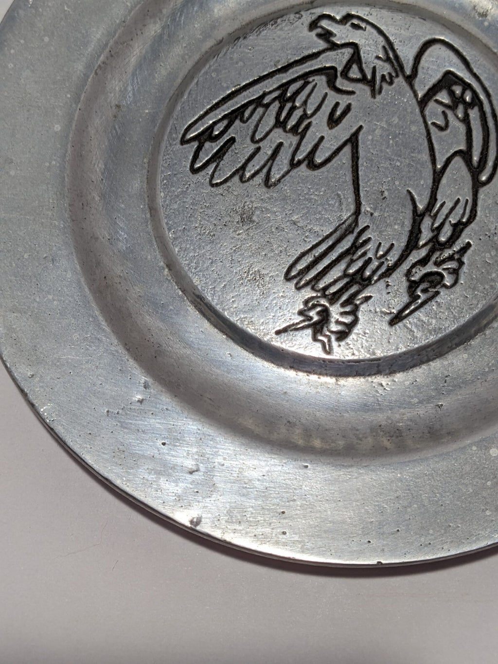 Pewtarex “Eagle Series #2” 1977 Pewter Plate CH Hardware Vintage Embossed Eagle