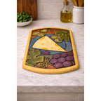 Vintage Joie de Vivre Cheese Board Grapes Resin Serving Tray 8x5