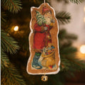 Vintage Kurt Adler Santa Wood Ornament 1982 Christmas