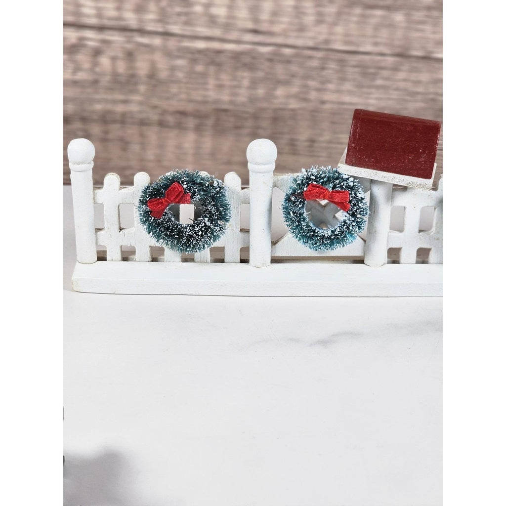 Vintage Lemax Christmas Village Accessories Fence Bench Firewood Set