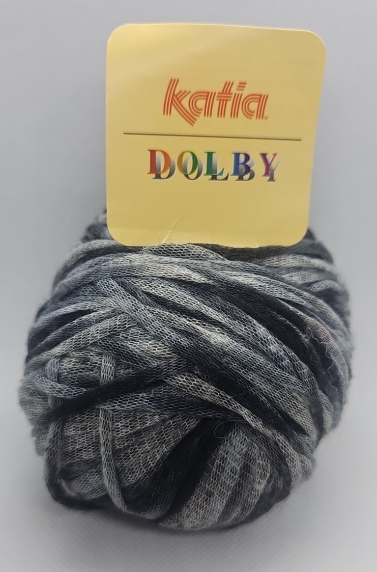 Katia DOLBY Yarn  Color#555-Black & Gray 50g/137yds Wool Blend