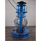 Vintage Dietz Air Pilot Lantern Blue Kerosene Oil Lamp 13.5" Tall