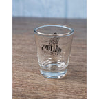 Walton's Distillery Shot Glass Souvenir Clear Glass Barware 2.5"