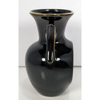 Art of Chokin Dolphin Mini Vase Black Gold Japan 5" Vintage