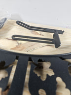 Floral Design Iron Tabletop Stand For Garden Pots Heavy & Durable Black Finish W