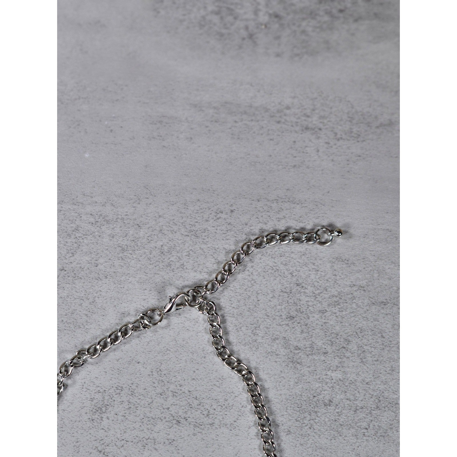 Vintage Winged Heart Rhinestone Necklace Silver Tone Statement