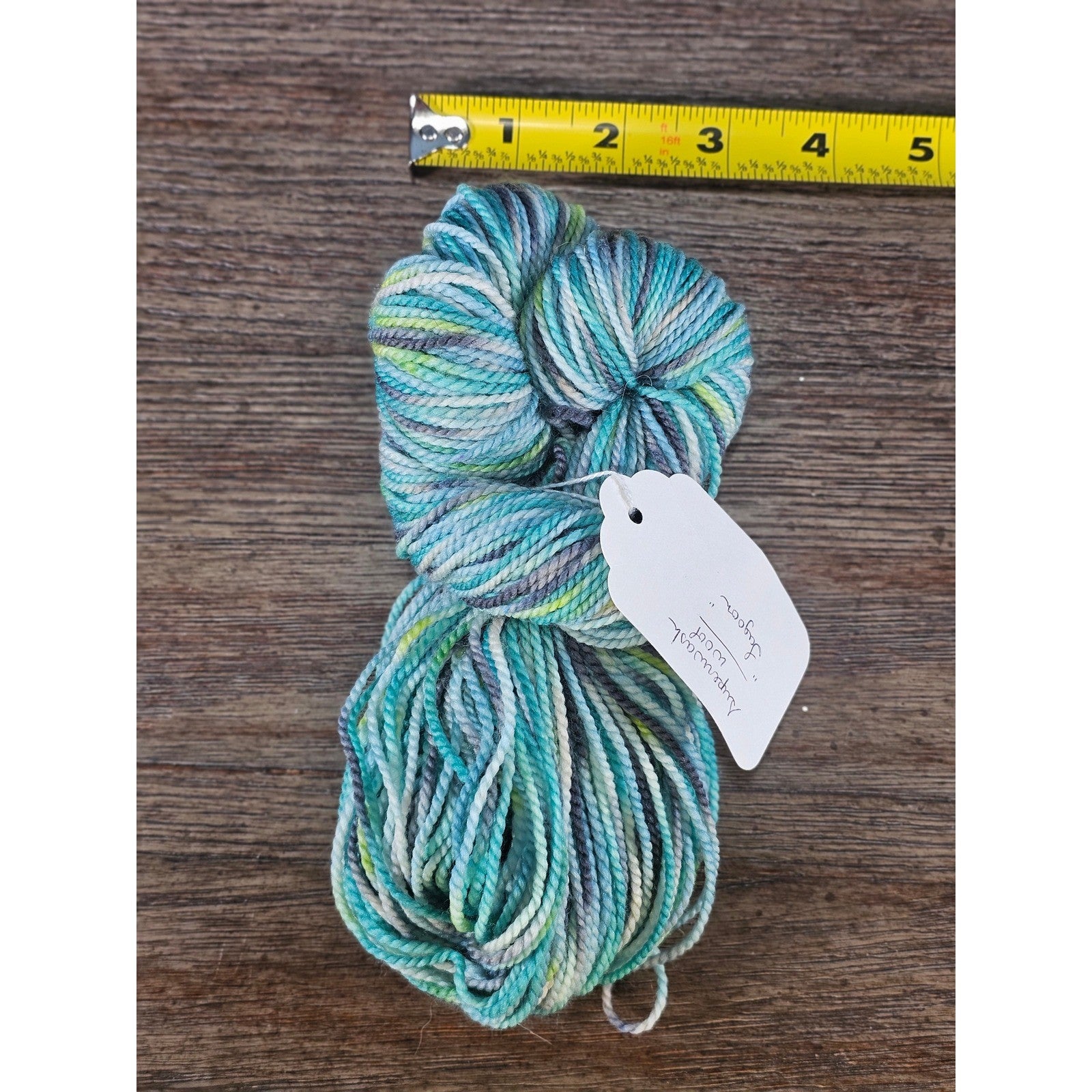 Handpainted Superwash Wool Yarn – Lagoon – ~130 Yards – Fingering Weight