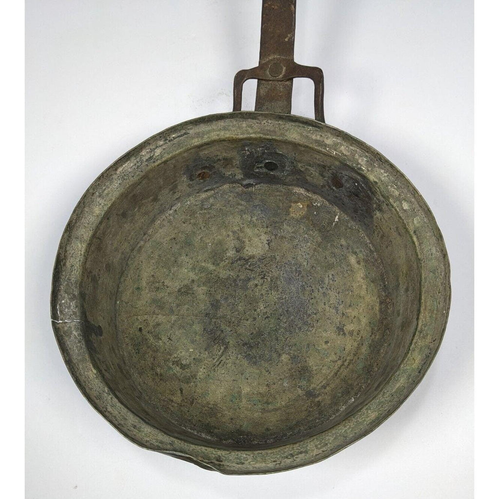 Vintage Copper Saute Pan French Style Copper Pan Wrought Iron Handle