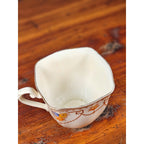 Vintage English Porcelain Teacup Floral Gold Trim Made in England