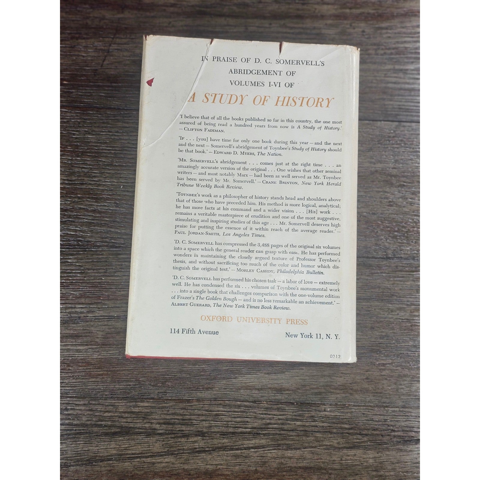 A Study of History Arnold J Toynbee 1963 HC Abridged Oxford