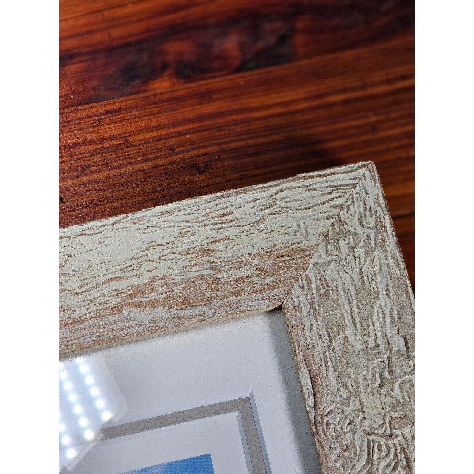 Vintage Framed Coastal Lighthouse Print Signed William Mangum 13.5x12