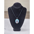 Vintage Miraculous Medal Necklace Oval Catholic Pendant