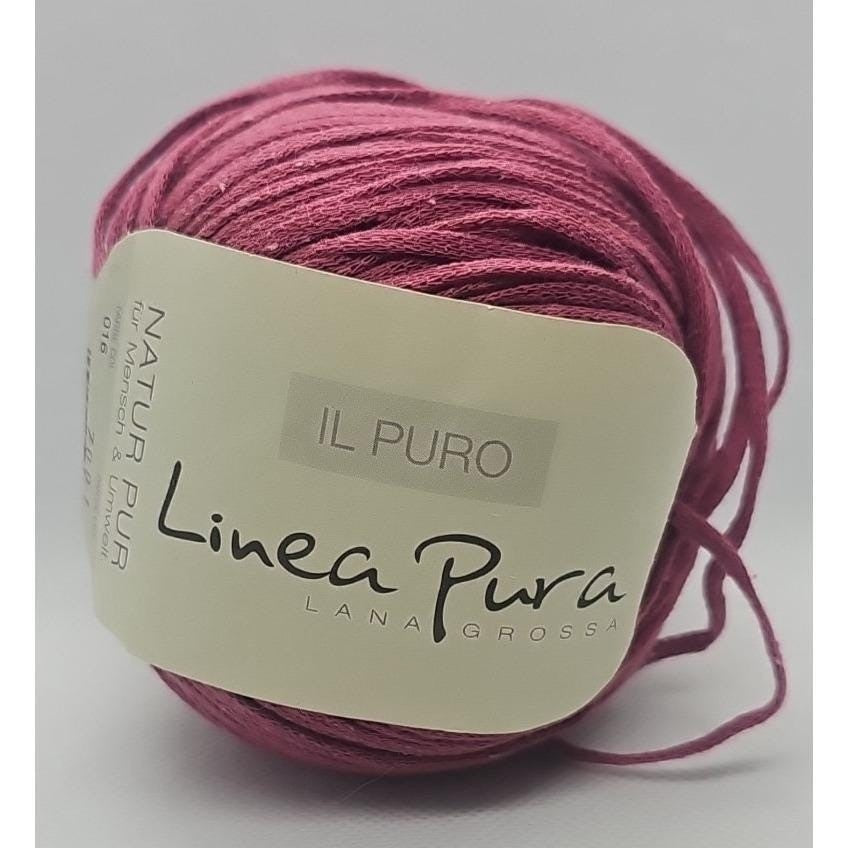 Lana Grossa Linissimo Linea Pura Crochet Yarn Pink Cotton Linen 50g
