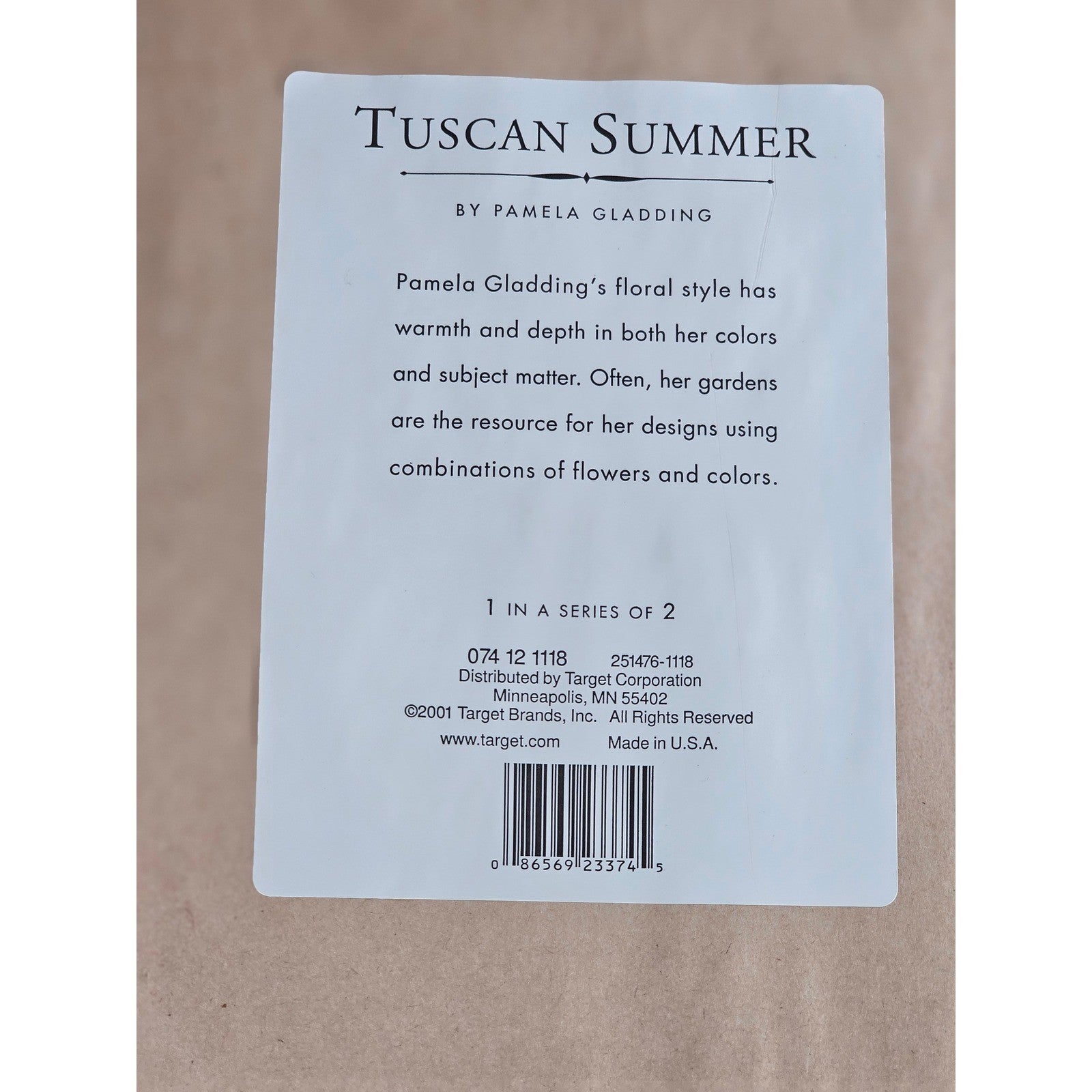 Tuscan Summer Floral Wall Art by Pamela Gladding Framed 18x22