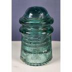 Vintage Hemingray No 9 Glass Insulator Aqua Patent May 2 1893