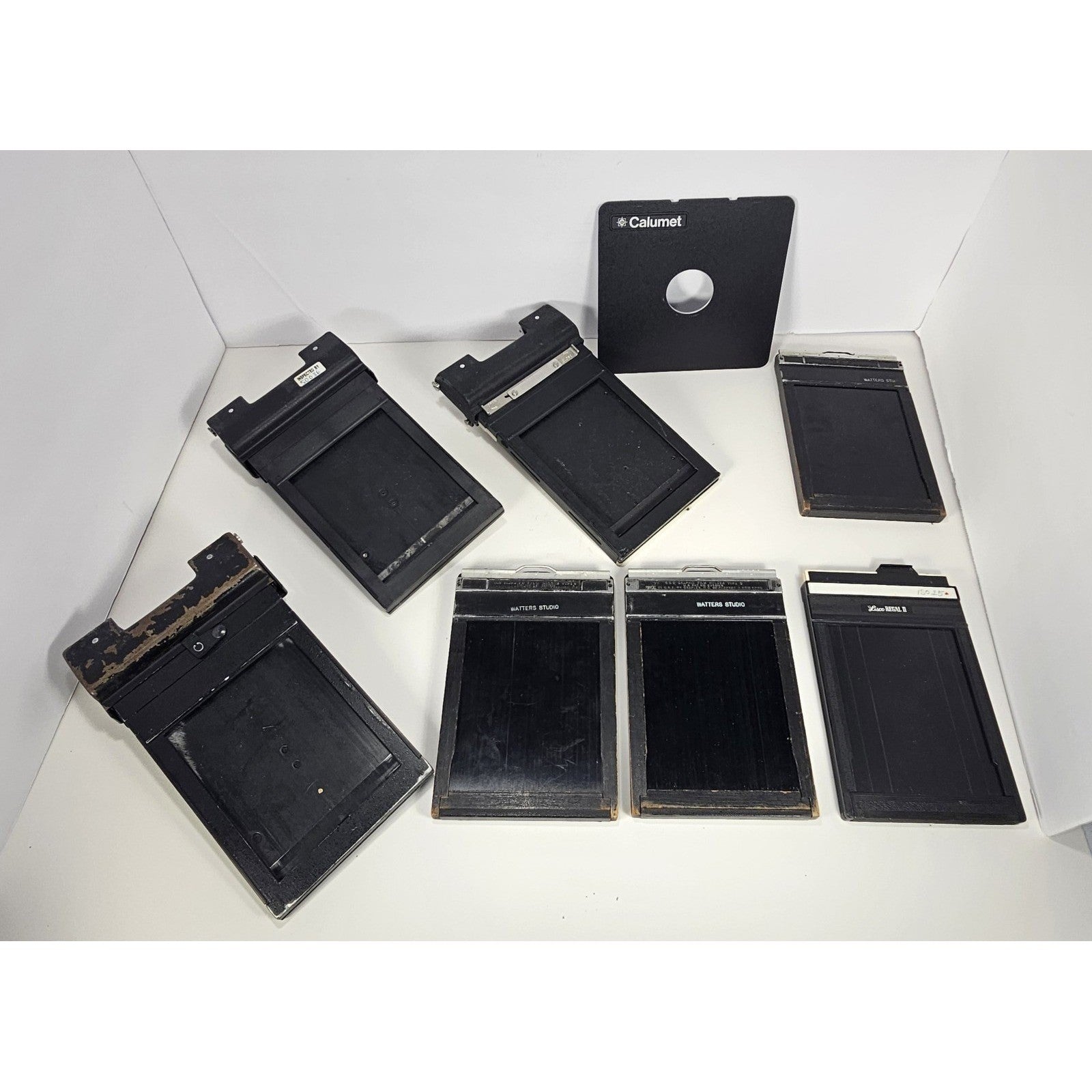 Calumet 4x5 Monorail Large Format View Camera w Film Holders Lens Board