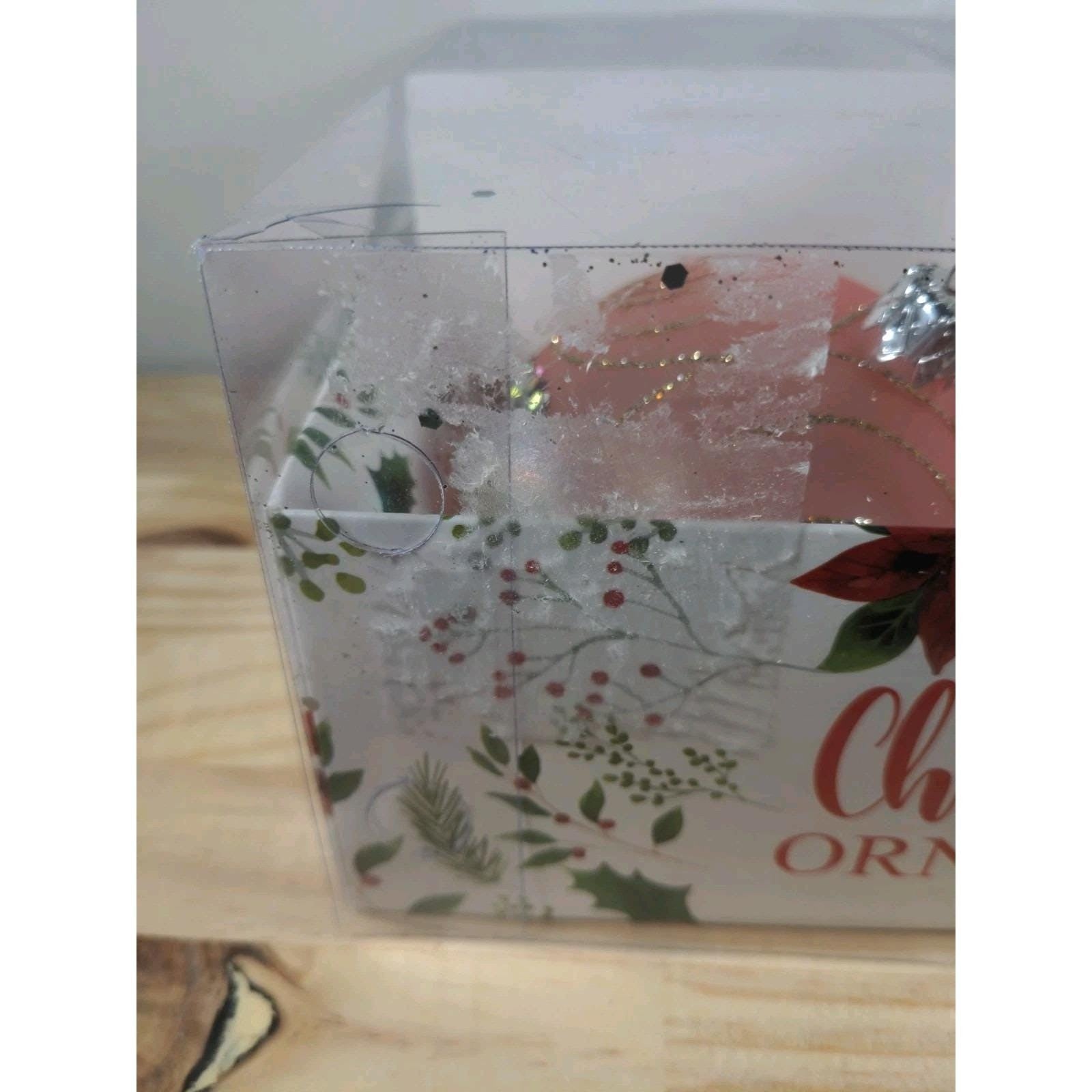 Handmade Polish Christmas Ornaments Set of 4, Sequin Glitter 3 Inch Spheres