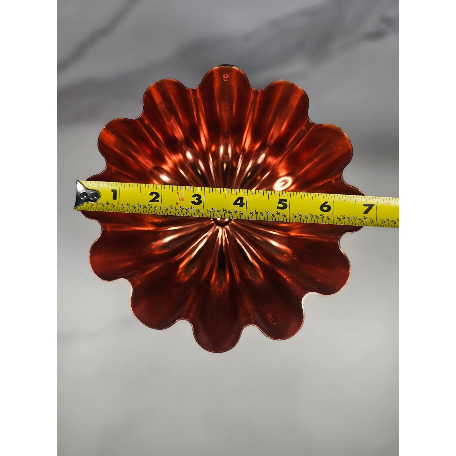 Vintage Copper Fluted Tart Pan Fluted Bowl Dessert Pan