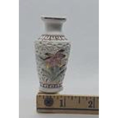 Vintage Porcelain Miniature Vase Lily Flower 2.5 Inch