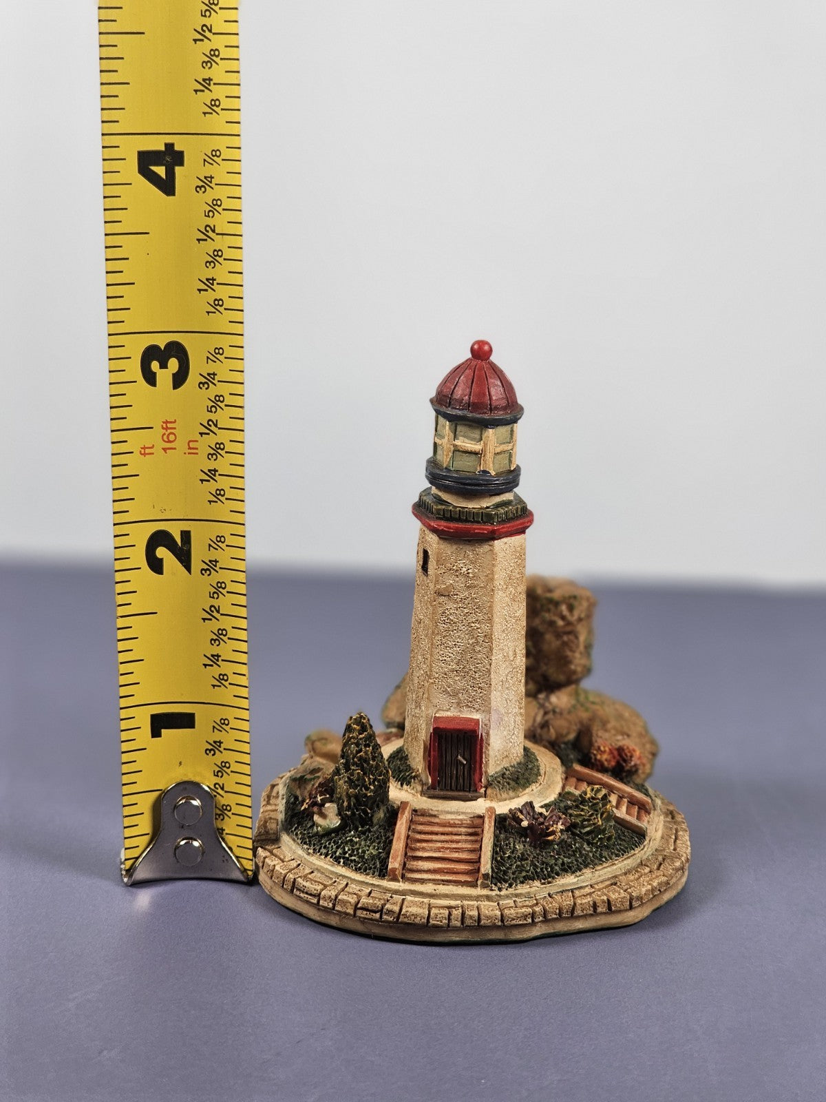 Vintage Ks Collection Lighthouse Figurine 1990s Hand-Painted Keepsake