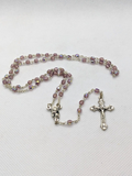 Purple Prism Beaded Rosary Made in Italy