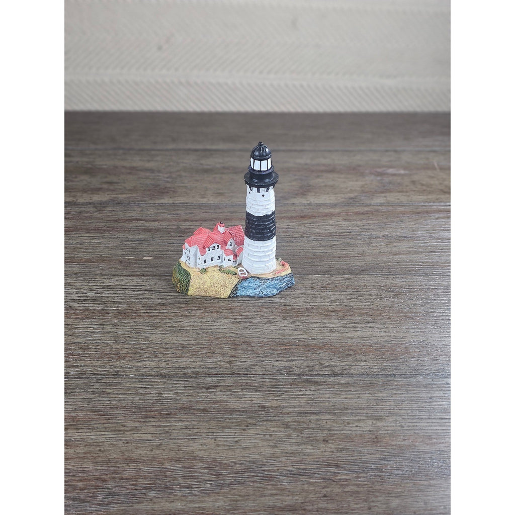 Miniature Lighthouse & Keeper's House Figurine Coastal Nautical Decor