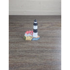 Miniature Lighthouse & Keeper's House Figurine Coastal Nautical Decor