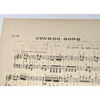Cuckoo Song Sheet Music W Popp 1932 Vintage Piano Music