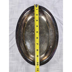 Vintage Silver Plate Oval Serving Dish 10" With Handles