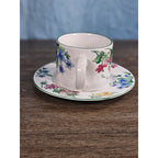 Vintage Majesticware Geranium Cup & Saucer Set by Sakura Floral Stoneware