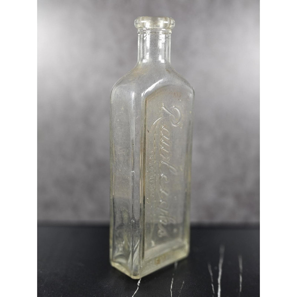 Vintage Rawleighs Embossed Medicine Bottle Clear Glass Apothecary