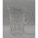Vintage 5" Tall Anchor Hocking Pressed Pineapple Glass Creamer Pitcher 1960s