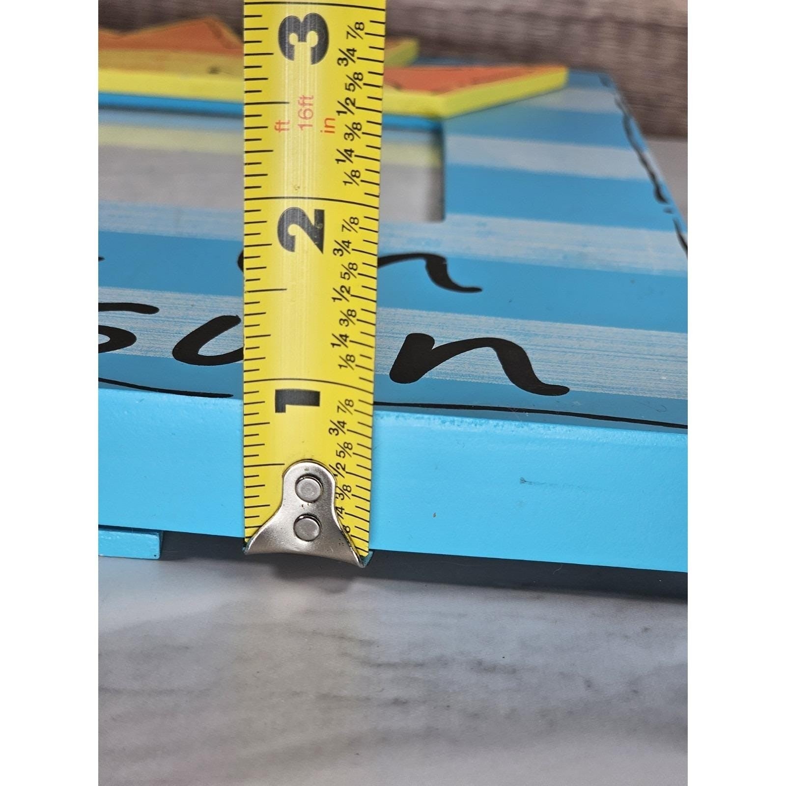 Vintage Beach Theme Picture Frame Sun Stripe Coastal Decor 4x6 Photo