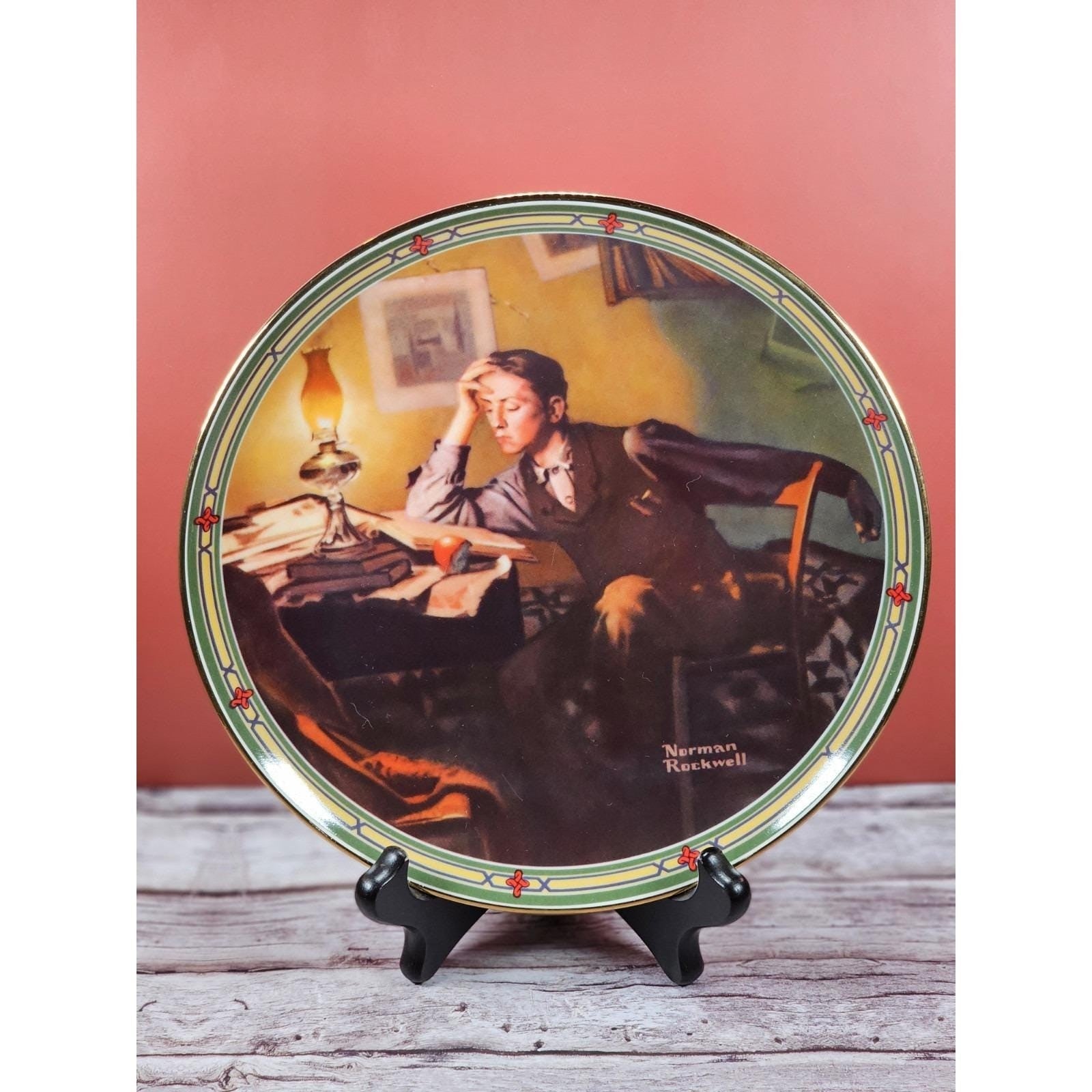 Vintage Norman Rockwell A Young Mans Dream Decorative Collector Plate