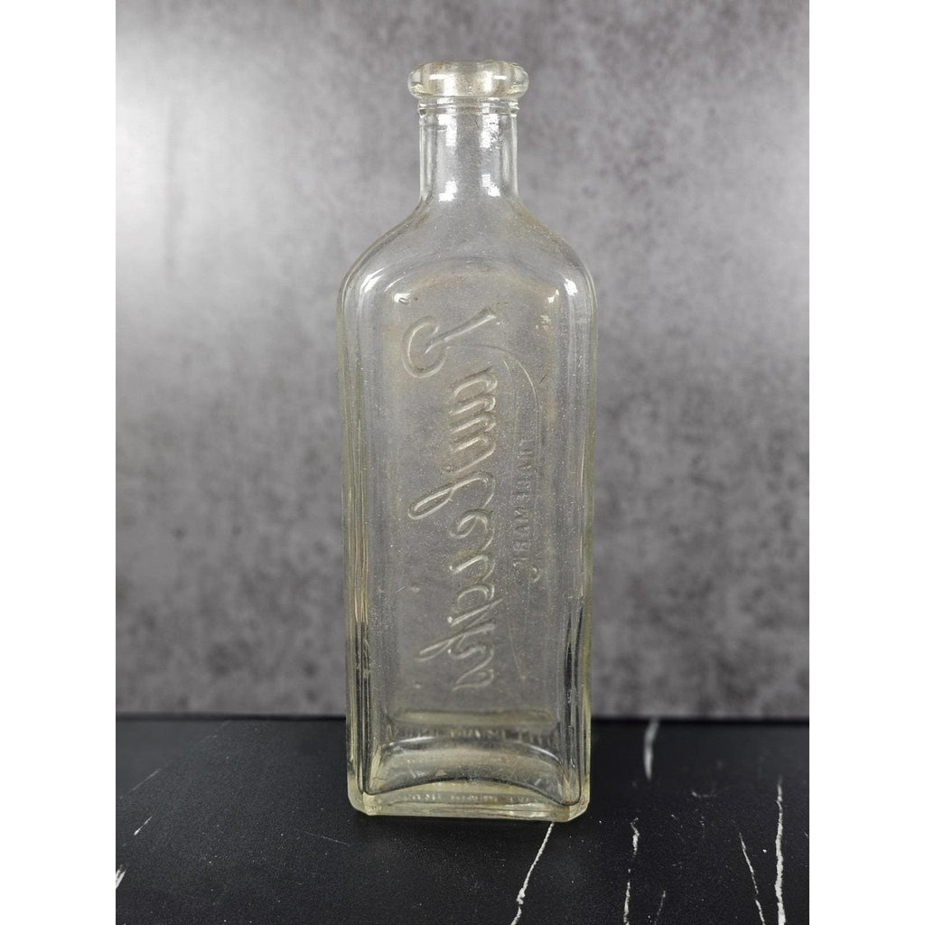 Vintage Rawleighs Embossed Medicine Bottle Clear Glass Apothecary