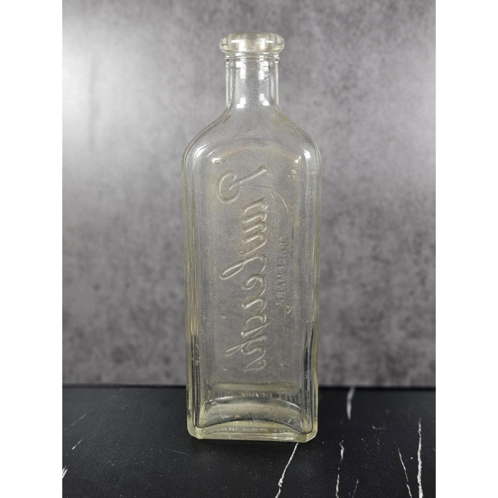 Vintage Rawleighs Embossed Medicine Bottle Clear Glass Apothecary