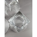 Vintage Lead Crystal Whiskey Glasses Set of 4 Square Base