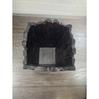 Hand-Carved Rustic Wood Box with Iron Nails | Primitive Farmhouse Decor