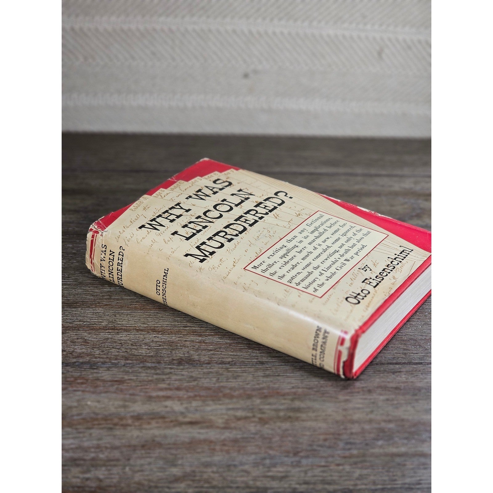 1937 First Edition Why Was Lincoln Murdered Otto Eisenschiml