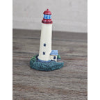 Mini Resin Lighthouse Figurine Coastal Nautical Decor Small Lighthouse