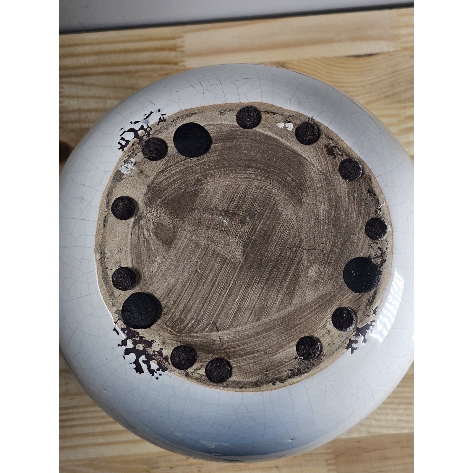 Vintage White Crackle Pitcher Distressed Ceramic Rustic Farmhouse Decor