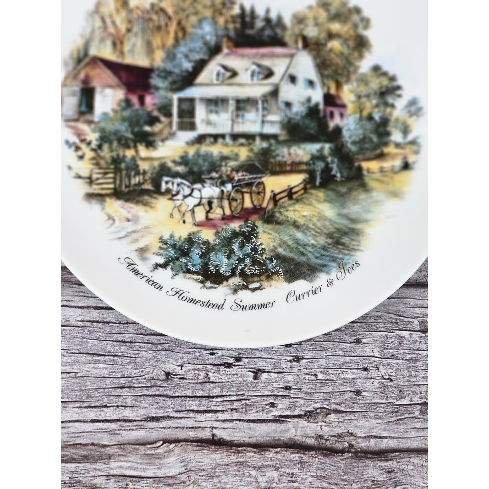 Vintage Currier & Ives American Homestead Summer Collector Plate