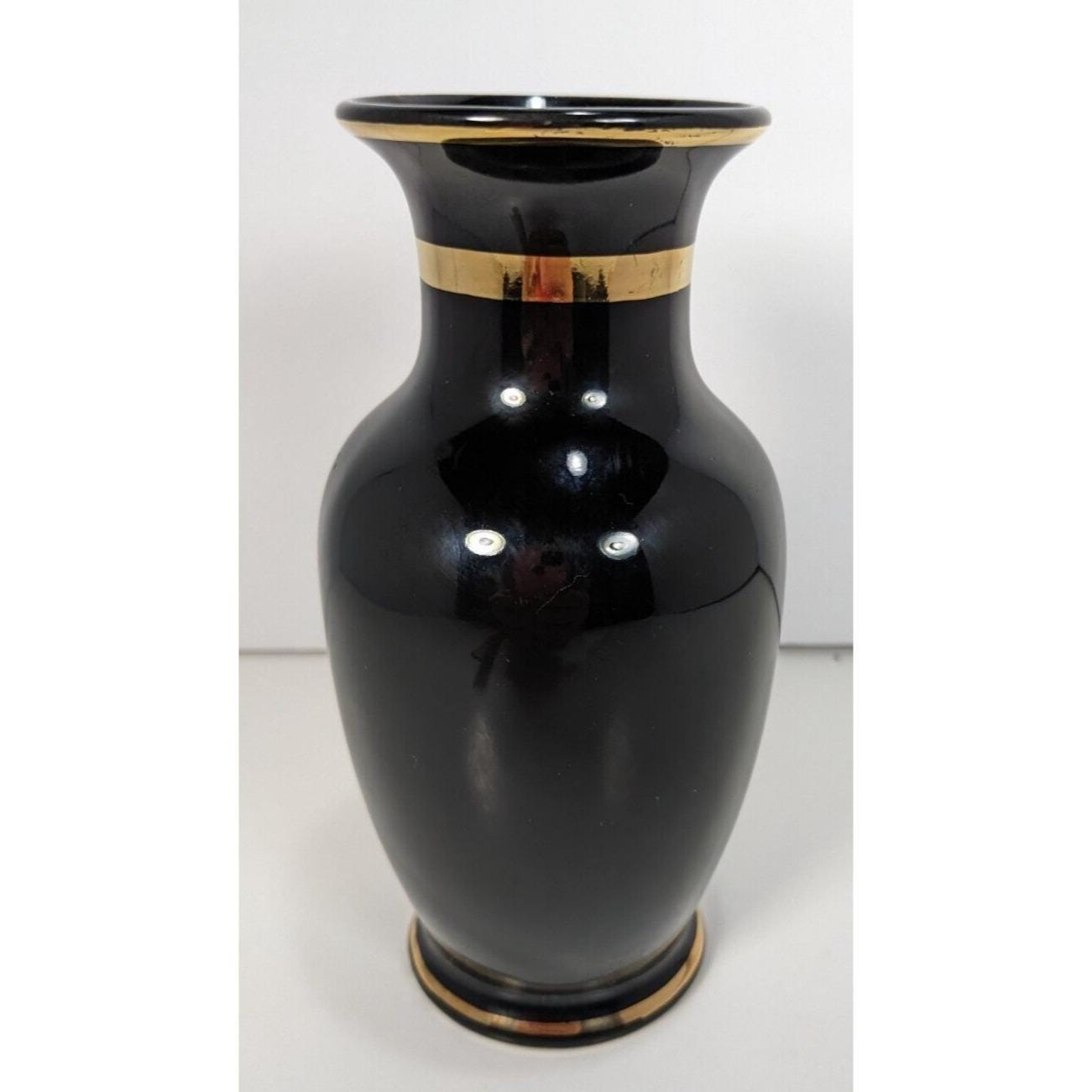 Vintage Chokin Vase Pagoda Scene Gold Gilded Japan 6.25"