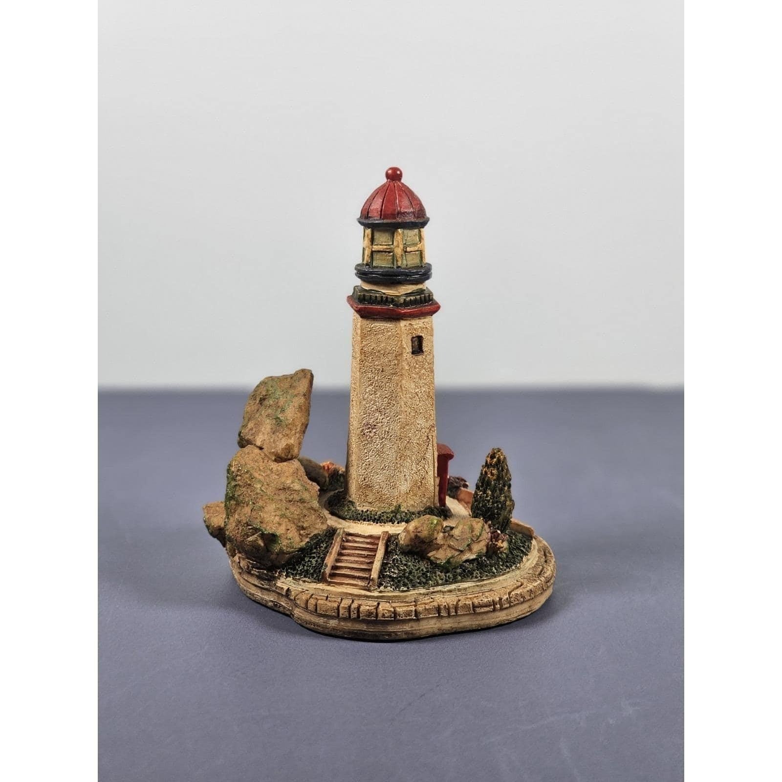 Ks Collection Lighthouse Figurine 1990s Hand Painted Coastal