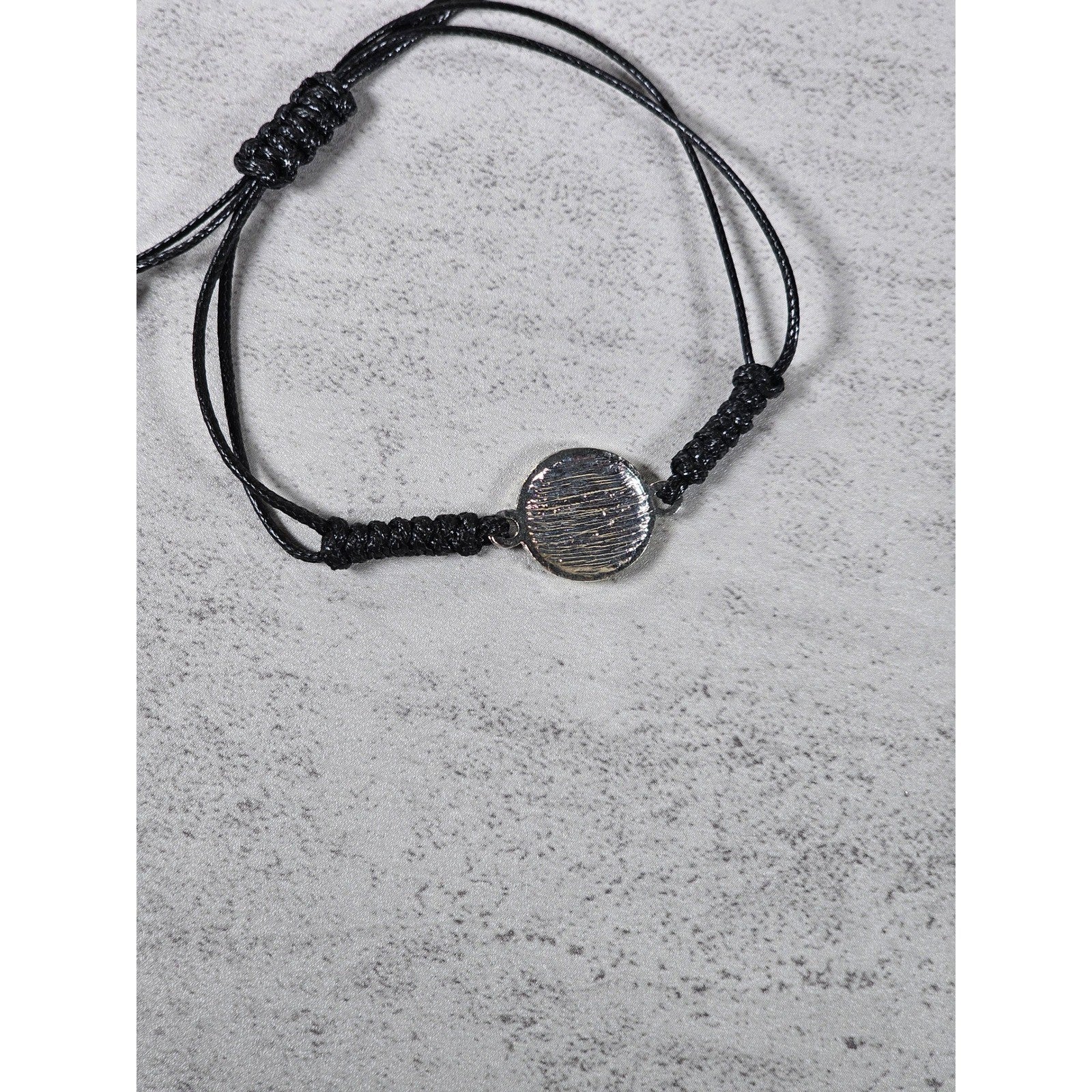 Tennis Ball Charm Bracelet Adjustable Black Cord Sports Jewelry