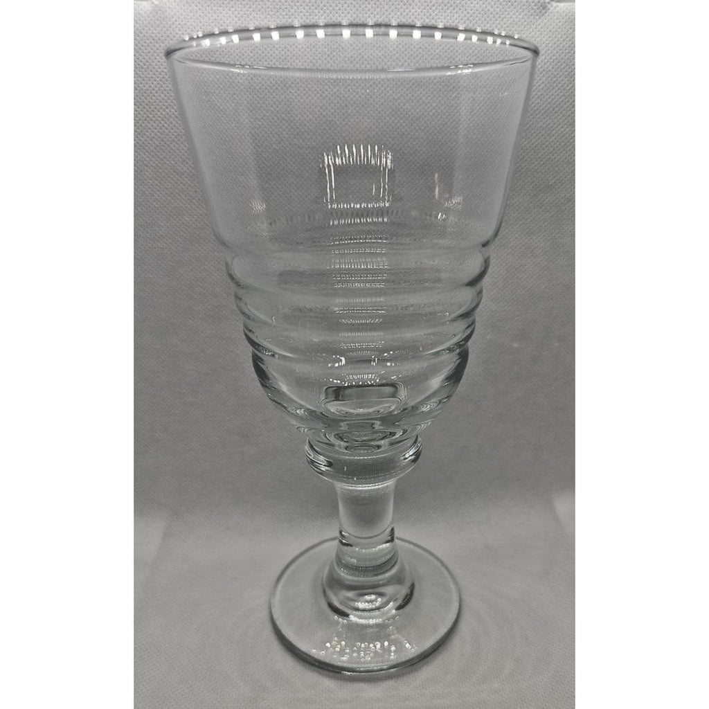 Libbey Sirrus Clear Goblet Ribbed Glass Water Wine Glass