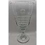 Libbey Sirrus Clear Goblet Ribbed Glass Water Wine Glass