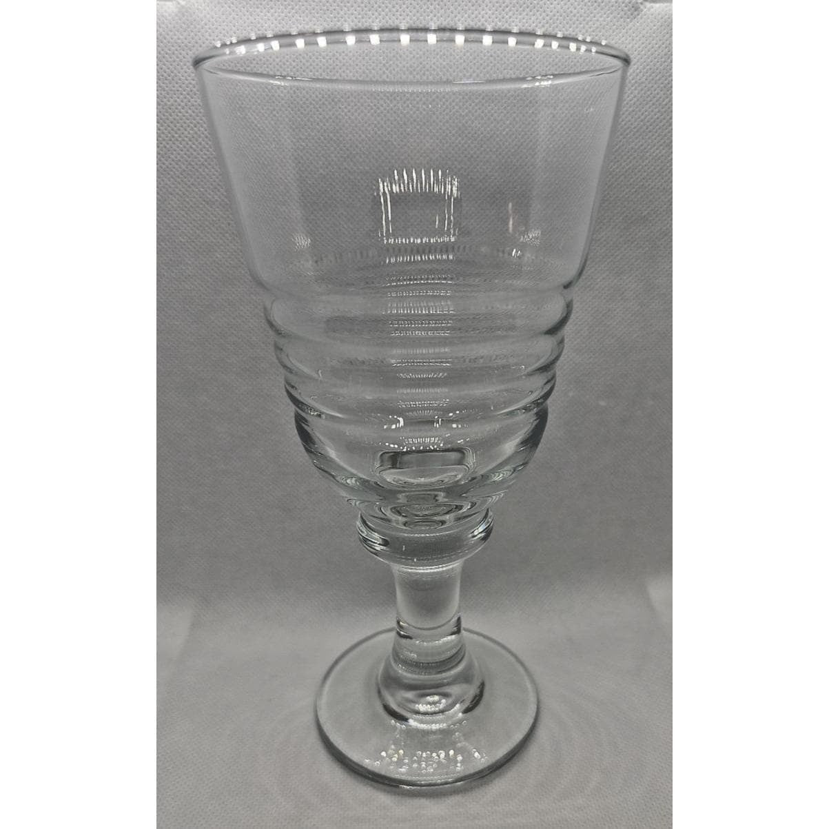 Libbey Sirrus Clear Goblet Ribbed Glass Water Wine Glass